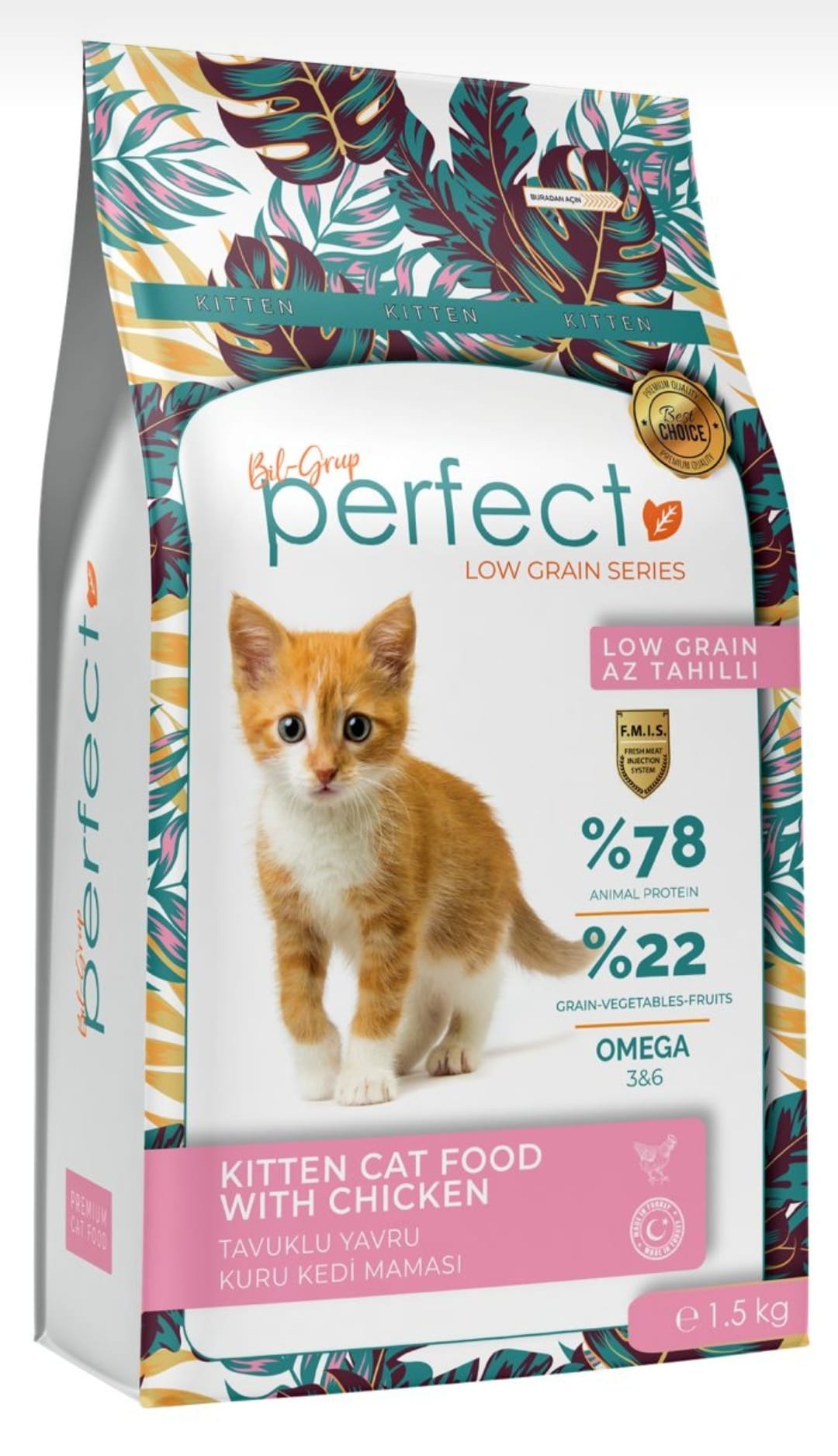 Perfect Az Tahıllı Süper Premium Yavru Kedi Maması 1.5 Kg